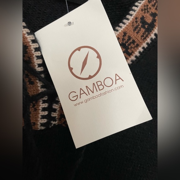 GAMBOA Alpaca Women’s Black Hoodie Alpaca Wool Made in Peru NWT - Picture 12 of 15
